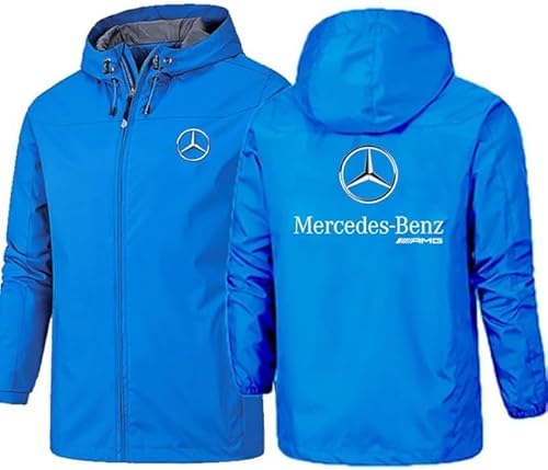 WKAIXUAN Herren Kapuzenjacke M.e.r.c.e.de.s A.M.G Frühling und Herbst Single Layer Outdoor Rushing Jacket Herrenjacke Mantel Winddicht und Wasserdicht Vier Jahreszeiten Bergsteigen Kleidung von WKAIXUAN