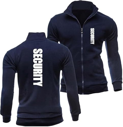 WKAIXUAN Herren Komfort Sicherheit Sweatshirt Lange Ärmel Gym Wear Frühling Frühling Zip Jacke Plain Nein Kapuzen Jacke Sport Bedruckte Jacke Mit Taschen Geschenk von WKAIXUAN