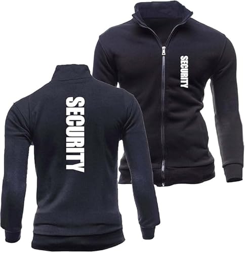 WKAIXUAN Herren Komfort Sicherheit Sweatshirt Lange Ärmel Gym Wear Frühling Frühling Zip Jacke Plain Nein Kapuzen Jacke Sport Bedruckte Jacke Mit Taschen Geschenk von WKAIXUAN