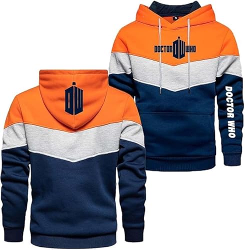 WKAIXUAN Herren Langarm Kapuzenjacke Doctor Who Clashing Mantel Pullover Sweatshirt Kapuzenjacke Bedrucktes Top Kapuzen Windbreaker Lose Straße Sportjacke Geschenk von WKAIXUAN