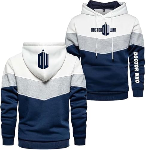 WKAIXUAN Herren Langarm Kapuzenjacke Doctor Who Clashing Mantel Pullover Sweatshirt Kapuzenjacke Bedrucktes Top Kapuzen Windbreaker Lose Straße Sportjacke Geschenk von WKAIXUAN