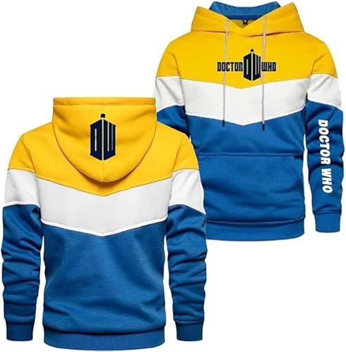 WKAIXUAN Herren Langarm Kapuzenjacke Doctor Who Clashing Mantel Pullover Sweatshirt Kapuzenjacke Bedrucktes Top Kapuzen Windbreaker Lose Straße Sportjacke Geschenk von WKAIXUAN