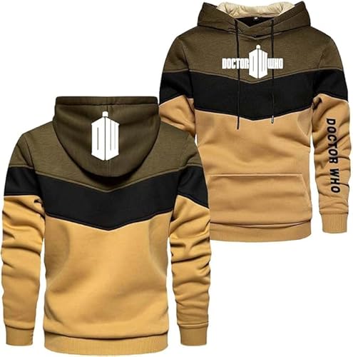 WKAIXUAN Herren Langarm Kapuzenjacke Doctor Who Clashing Mantel Pullover Sweatshirt Kapuzenjacke Bedrucktes Top Kapuzen Windbreaker Lose Straße Sportjacke Geschenk von WKAIXUAN