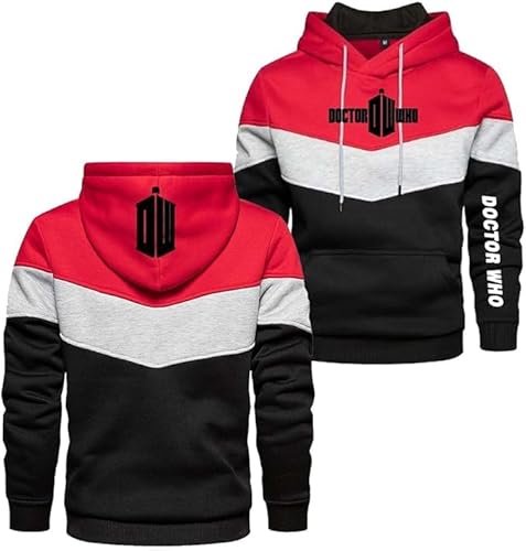 WKAIXUAN Herren Langarm Kapuzenjacke Doctor Who Clashing Mantel Pullover Sweatshirt Kapuzenjacke Bedrucktes Top Kapuzen Windbreaker Lose Straße Sportjacke Geschenk von WKAIXUAN