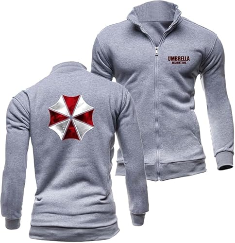 WKAIXUAN Herren Leichtes Sweatshirt Frühling/Sommer Sportjacke ohne Kapuze Sportjacke mit langen Ärmeln Sportbekleidung mit bedrucktem Reißverschluss Oberbekleidung (mit Tasche) Geschenk von WKAIXUAN