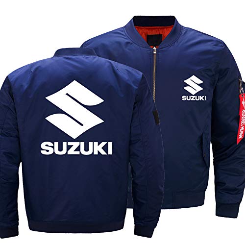 WKAIXUAN Herrenjacke Fluganzug - 3D SUZUKI Print Frühjahr und Herbst Langarmjacken, winddicht gesteppter Mantel - Geschenk von WKAIXUAN