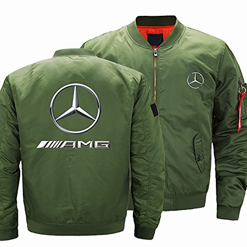 WKAIXUAN Herrenjacke Fluganzug M.e.resced-Benz A.M.G Gedruckt Schwarz Langarm Jacke Winddicht Nahtlose Jacke Geschenk von WKAIXUAN