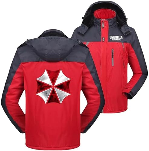 WKAIXUAN Seroni Herren Patchwork Skijacken für Anwohner Abnehmbare Kapuze Skianzüge Full Zipper Coats Graphic Parka Warm Soft Windbreaker Comfy Mountain Outerwear Geschenk von WKAIXUAN