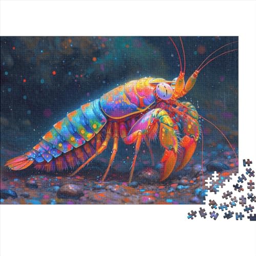 1000 Teile Bright_Lobster Puzzle, kreative rechteckige Puzzles für Erwachsene und Kinder, große Puzzles für Familien-Lernspiel 1000 Teile (75 x 50 cm) von WKMoney