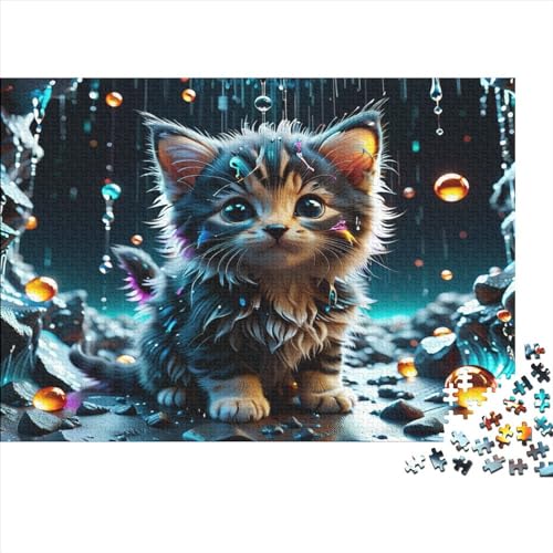 1000 Teile Puzzle Cub Cat Puzzles für Erwachsene Holzbrettpuzzles Anspruchsvolles Spiel 1000 Teile (75x50cm) von WKMoney