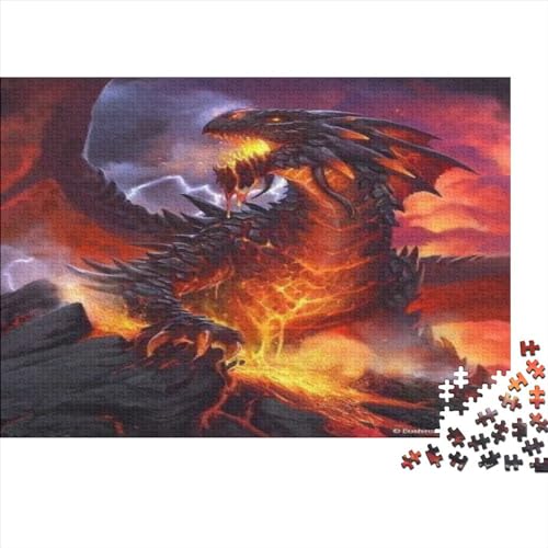 1000 Teile Puzzles Drachen für Erwachsene Kinder Holzpuzzles Lernspielzeug 1000 Teile (75x50cm) von WKMoney