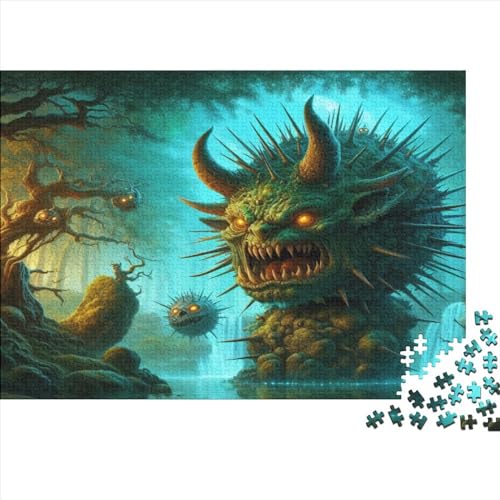 1000-teiliges Puzzle, Monster für Erwachsene, Kinder, Holzpuzzle, Lernspielzeug, 1000 Teile (75 x 50 cm) von WKMoney