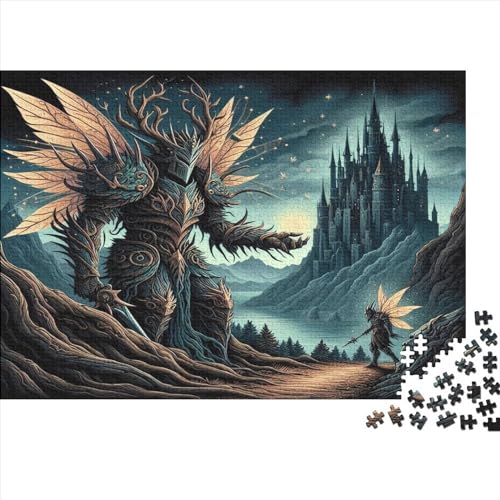 1000-teiliges Puzzle, geflügelter Ritter, für Erwachsene und Kinder, Holzpuzzle, Lernspielzeug, 1000 Teile (75 x 50 cm) von WKMoney