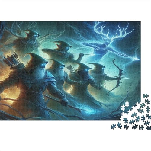 1000-teiliges Puzzle für Erwachsene, Elfen-Sentinel-Puzzle, kreatives rechteckiges Holzpuzzle, Geschenk für Freunde und Familie, 1000 Teile (75 x 50 cm) von WKMoney