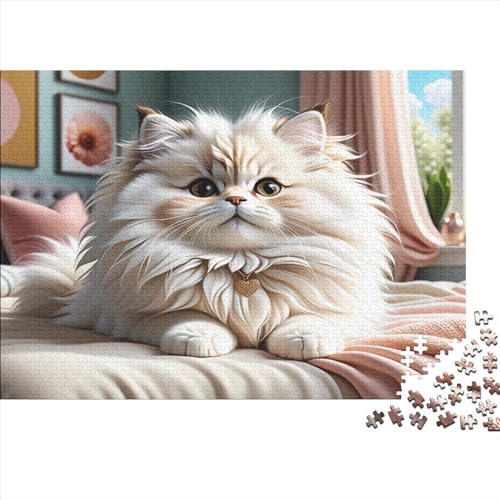 1000-teiliges Puzzle für Erwachsene, Haustier-Katze-Puzzle für Erwachsene und Kinder, 1000-teiliges Puzzle, Spielspielzeug für Erwachsene, Familienpuzzle, Geschenk, 1000 Stück (75 x 50 cm) von WKMoney