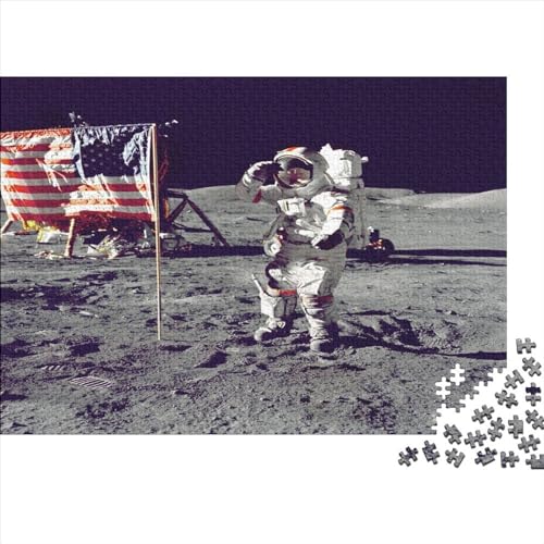 Astronauten-Puzzles für Erwachsene, 300-teiliges Puzzle für Erwachsene, lustiges Dekomprimierungsspiel aus Holz, 300 Teile (40 x 28 cm) von WKMoney