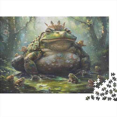 Froschkönig-Puzzles für Erwachsene, 300-teiliges Puzzle für Erwachsene, lustiges Dekompressionsspiel aus Holz, 300 Teile (40 x 28 cm) von WKMoney