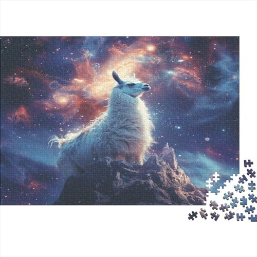 Kreative rechteckige Puzzles für Erwachsene 300 Teile Wise_Llama Holzpuzzles – Puzzle zum Anfassen – Familiendekoration 300 Stück (40 x 28 cm) von WKMoney