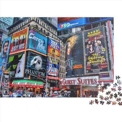 Puzzle New York City, Puzzle für Erwachsene, 300 Teile, Holzpuzzle, Wandkunst-Puzzlespiele, 300 Teile (40 x 28 cm) von WKMoney