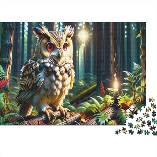 Puzzle für Erwachsene, Tier-Eule, 1000 Teile, Holzpuzzle für Kinder ab 12 Jahren, anspruchsvolles Spiel, 1000 Teile (75 x 50 cm) von WKMoney