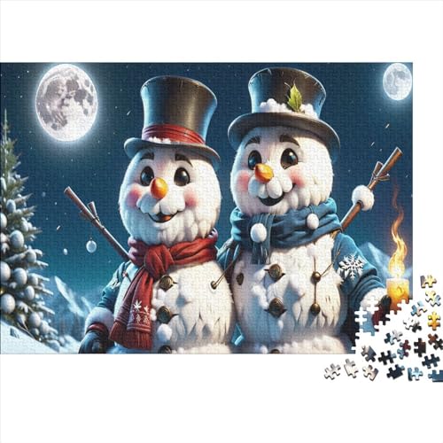 Puzzle für Kinder, Schneemann, 1000 Teile, Holzpuzzle für Erwachsene und Kinder, Herausforderungsfamilie, 1000 Teile (75 x 50 cm) von WKMoney