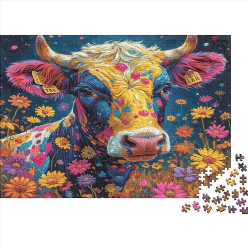 Puzzles 1000 Teile für Erwachsene | Bullenrätsel | 1000 Teile Puzzle Lernspiele Heimdekoration Puzzle 1000 Teile (75x50cm) von WKMoney