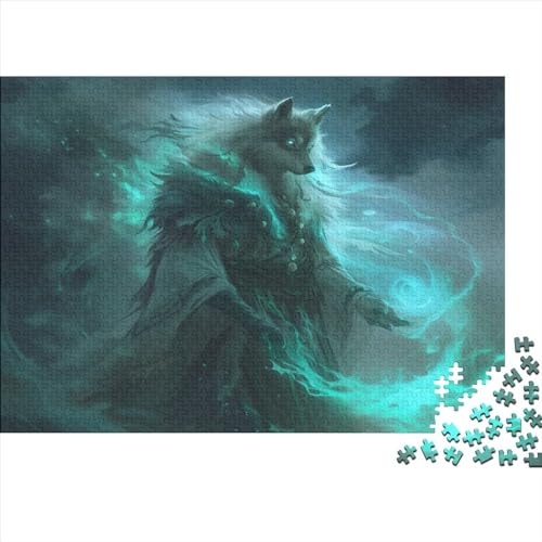 Puzzles 1000 Teile für Erwachsene | Ghostly_Wolf-Rätsel | 1000 Teile Puzzle Lernspiele Heimdekoration Puzzle 1000 Teile (75x50cm) von WKMoney