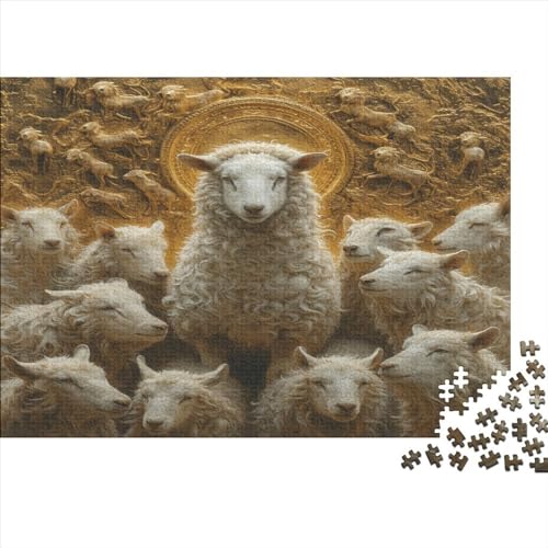 Puzzles 1000 Teile für Erwachsene | Tierische Ziegenrätsel | 1000 Teile Puzzle Lernspiele Heimdekoration Puzzle 1000 Teile (75x50cm) von WKMoney