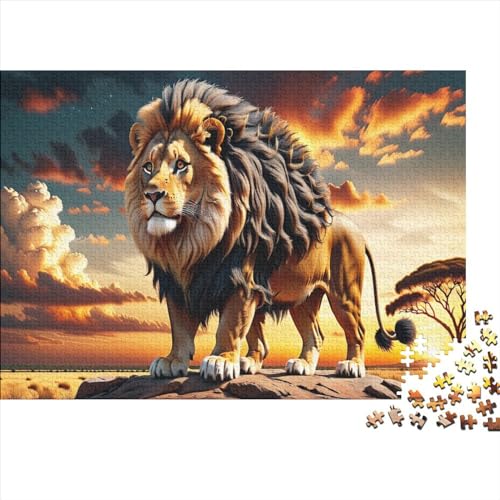 Puzzles 1000 Teile für Erwachsene Tierlöwe Puzzle für Erwachsene Holzbrettpuzzles Familiendekoration 1000 Teile (75x50cm) von WKMoney