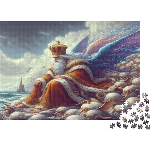 Puzzles für Erwachsene, 1000 Teile, King Wings, kreative Holzpuzzles, praktisches Spiel, Puzzle, Familiendekoration, 1000 Teile (75 x 50 cm) von WKMoney