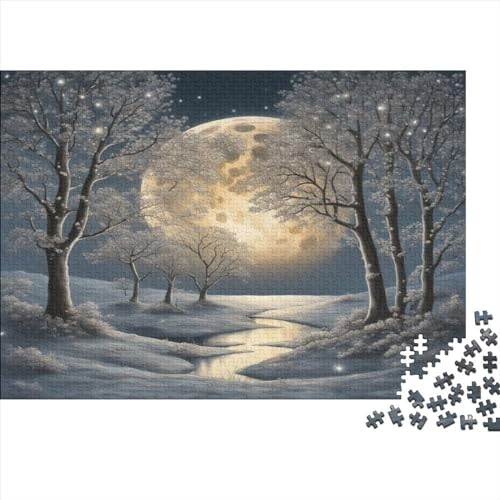 Puzzles für Erwachsene, 1000 Teile, Winterlandschaft, kreative Holzpuzzles, praktisches Spiel, Puzzle, Familiendekoration, 1000 Teile (75 x 50 cm) von WKMoney