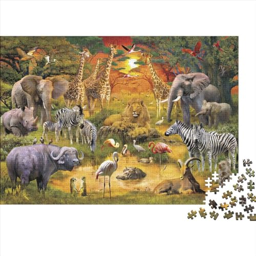 Puzzles für Erwachsene, 300 Teile, Klassische Tropische Regenwaldtiere, Holzpuzzle, entspannendes Puzzlespiel, Denksportaufgaben, 300 Teile (40 x 28 cm) von WKMoney