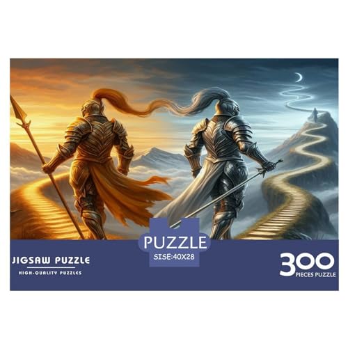 Puzzles für Erwachsene, 300 Teile, Ritter-Puzzles für Erwachsene, Holzbrett-Puzzles, lustiges Geschenk, 300 Teile (40 x 28 cm) von WKMoney