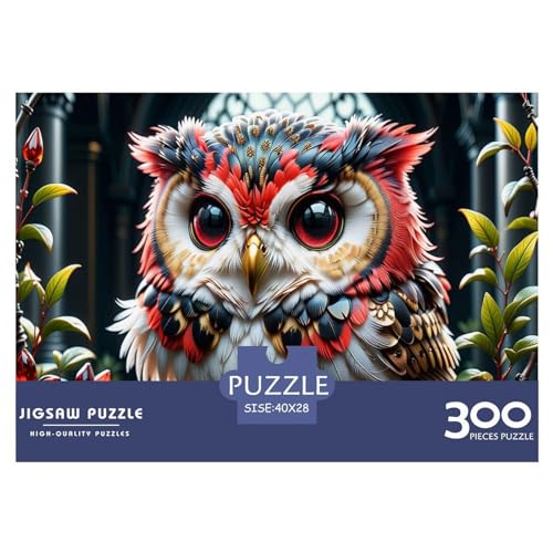 Puzzles für Erwachsene, 300 Teile, klassisches Tier-Eulen-Holzpuzzle, entspannendes Puzzlespiel, Denksportaufgaben, 300 Teile (40 x 28 cm) von WKMoney