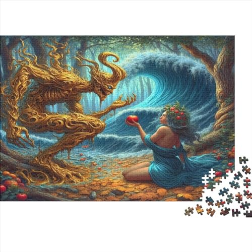 Puzzles für Erwachsene, 300 Teile, klassisches Waldteufel-Holzpuzzle, entspannendes Puzzlespiel, Denksportaufgaben, 300 Teile (40 x 28 cm) von WKMoney