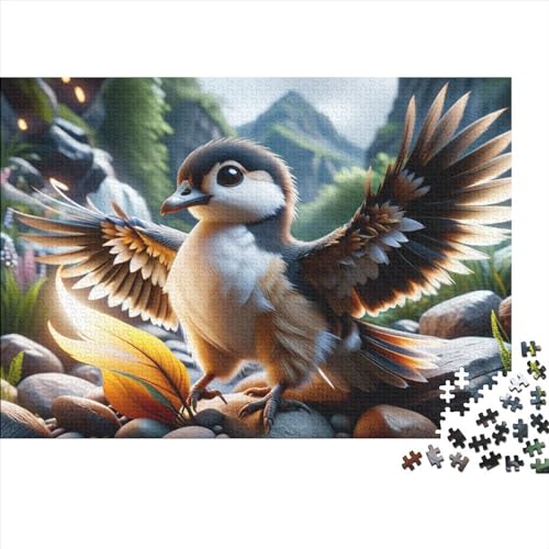 Puzzles für Erwachsene, 500 Teile, Tier-Vogel-Puzzles für Erwachsene, Holzbrett-Puzzles, lustiges Geschenk, 500 Teile (52 x 38 cm) von WKMoney