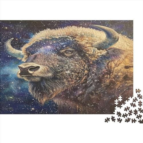 Puzzles für Erwachsene, 500 Teile, klassisches Golden Bull-Holzpuzzle, entspannendes Puzzlespiel, Denksportaufgaben, 500 Teile (52 x 38 cm) von WKMoney