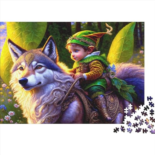 Puzzles für Erwachsene, Elfen, Holzpuzzle, 1000 Teile, kreatives rechteckiges Puzzle, Denksportaufgaben, Spiel, 1000 Teile (75 x 50 cm) von WKMoney