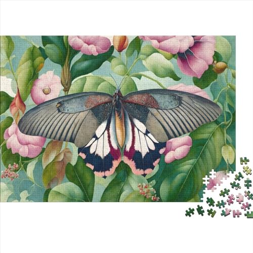 Puzzles für Erwachsene, Schmetterling, Holzpuzzle, 1000 Teile, kreatives rechteckiges Puzzle, Denksportaufgaben, Spiel, 1000 Teile (75 x 50 cm) von WKMoney