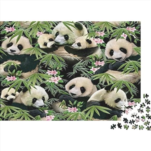 Tier-Panda-Puzzle, 300 Teile, für Erwachsene, Puzzles, Teenager, Geschenke, Holzpuzzles, Entspannungspuzzlespiele, Denksport-Puzzle, 300 Teile (40 x 28 cm) von WKMoney