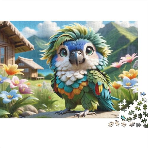 Tierjunges Vogel-Puzzle, 300 Teile, kreatives rechteckiges großes Familienpuzzlespiel, Kunstwerk für Erwachsene und Teenager, 300 Teile (40 x 28 cm) von WKMoney