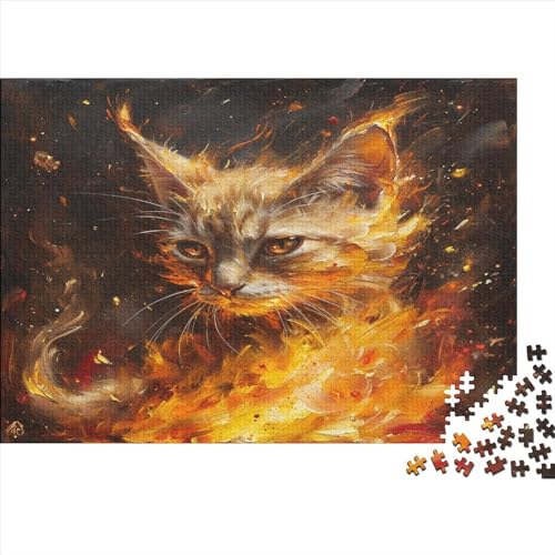 Tierkatzen-Puzzle, 1000 Teile, für Erwachsene, Puzzle für Erwachsene, 1000 Teile, Lernspiele, 1000 Teile (75 x 50 cm) von WKMoney