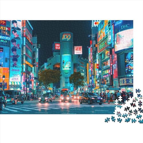 Tokio, Japan Puzzles 300 Teile Puzzle Kreatives rechteckiges großes Familienpuzzlespiel Kunstwerk für Erwachsene Teenager 300 Teile (40 x 28 cm) von WKMoney