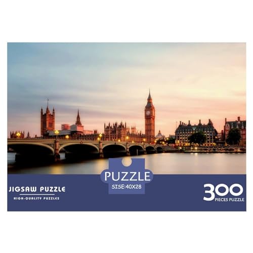 Venedig-Stadt-Puzzlespiel für Kinder und Erwachsene, 300-teiliges Puzzle, kreatives Holzpuzzle, Dekomprimierungsspiel, 300 Teile (40 x 28 cm) von WKMoney