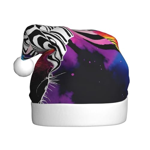 WKSZCYHLKL Exotic Tribe Tie Dye Style Printed Christmas Hat Santa Hat For Adults Unisex Santa Claus Hat Holiday Christmas Cap von WKSZCYHLKL