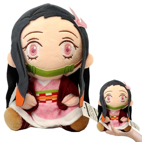 Demon Slayer Kuscheltier Nezuko Plüschtier, 20cm Demon Slayer Cosplay Kuscheltier Nezuko Kamado Cosplay Plüsch, Anime Plush Figuren, für Kinder Fan Plüschtier Geburtstag Weihnachten Geschenk Spielzeug von WKxinxuan