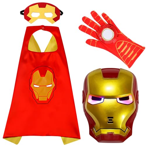 WKxinxuan Avengers I-ron Man Cape Anzug, Iron Man KostüM Erwachsene, Avengers I-ron Man KostüM Herren, Tony Stark KostüM, I-ron Man Anzug Erwachsene, FüR Fasching Iron Man KostüM von WKxinxuan