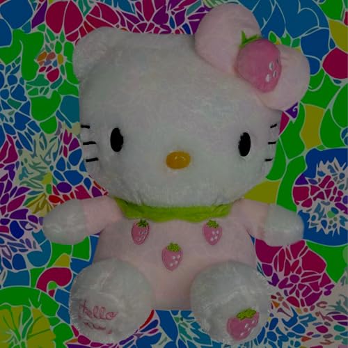 WKxinxuan Pink Soft Toy Plush Toy for Children, 30 cm Stofftier Anime Plush, Pink Cute Katze Plush Dolls, Anime Kuscheltier Doll für Kinder Mädchen Weihnachten Geburtstag Geschenk von WKxinxuan