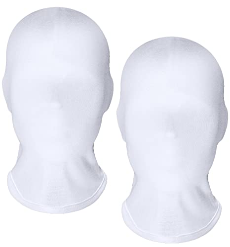 2 Stück Unisex Vollgesichtsmaske, gesichtslose Kapuze, Maske, Halloween, Cosplay, Kostümzubehör (weiß) von WLHHBO