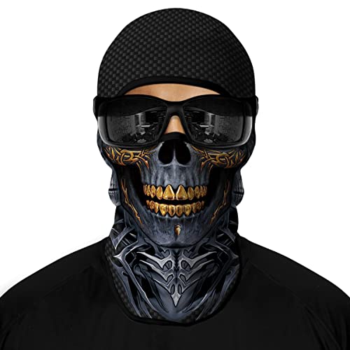 3D-Skimaske, Motorrad, Vollgesichtsmaske, Outdoor, taktische Kapuze, Kopfbedeckung, Maske, Geister, Totenkopfmaske, für Herren und Damen, für Halloween (Totenkopf 3) von WLHHBO